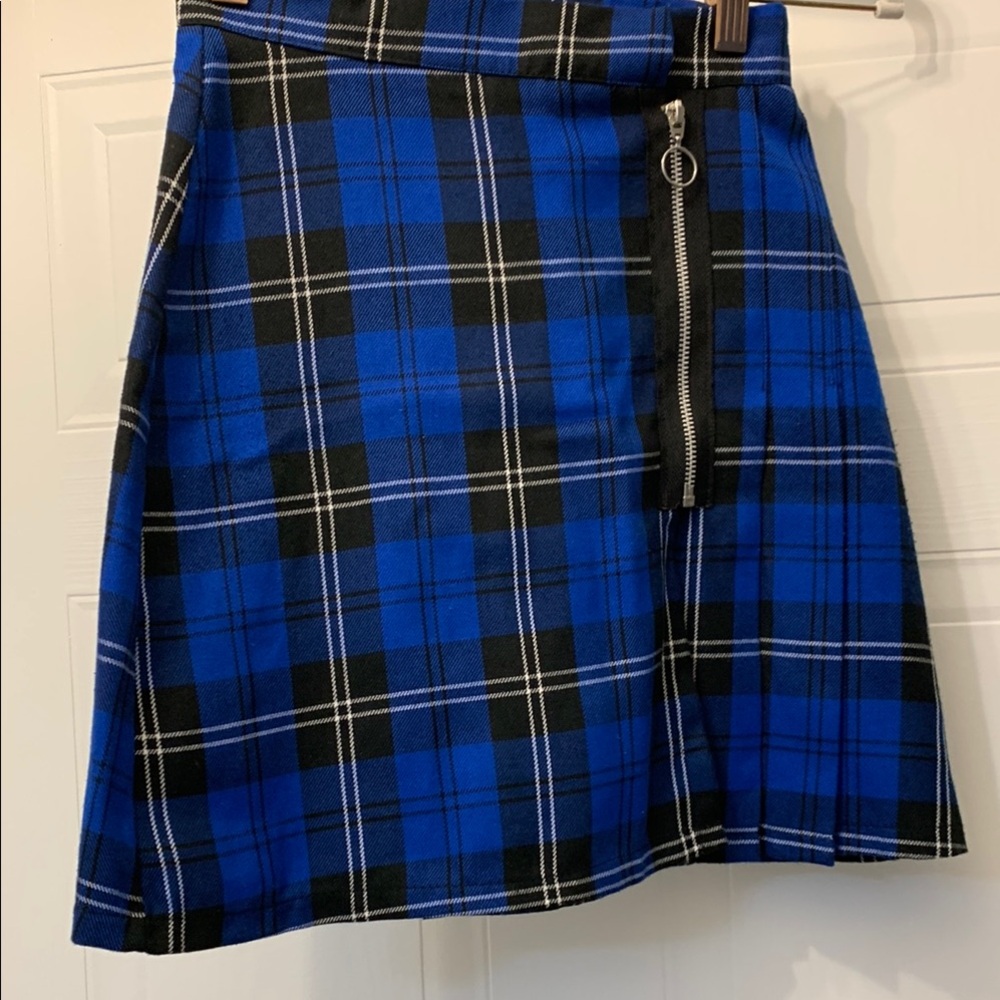 Blue Plaid Women's Skirt size XS